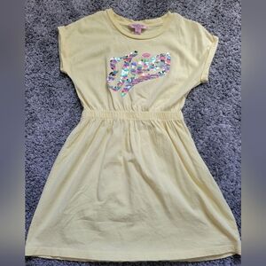 Juicy Couture Light Yellow Dress with Sequin Logo Size 7